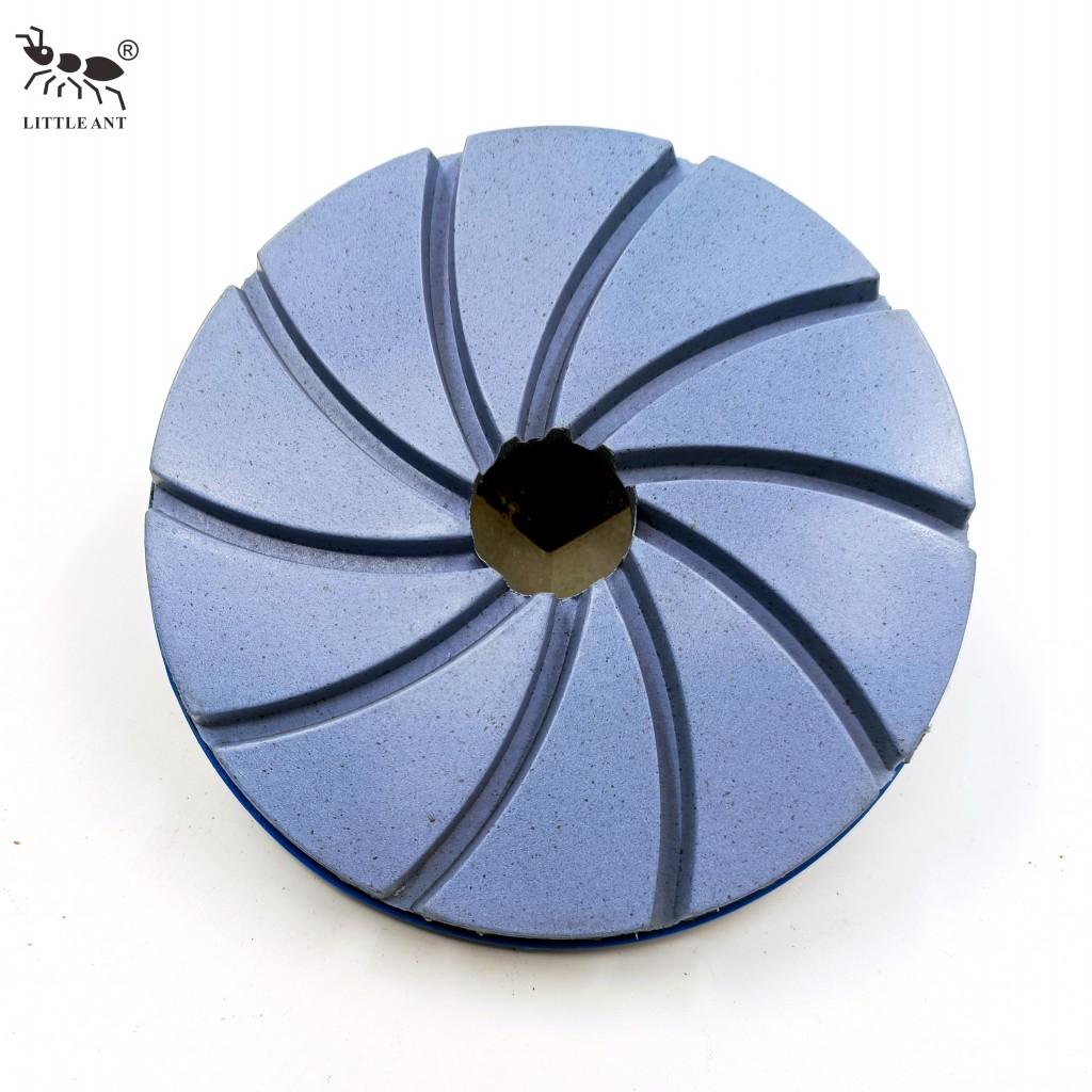 Pad di lucidatura in resina a blocchi di serpella con lumaca con la rinaccia con backer in PVC.