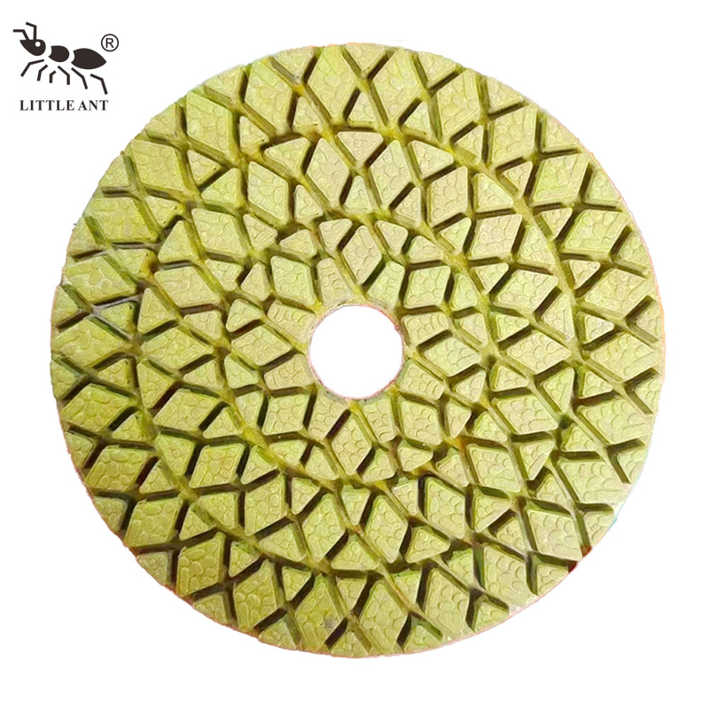 Pad di lucidatura ibrido piccolo diamante formica diamante flessibile secco e bagnato per granito in marmo di pietra in cemento giallo