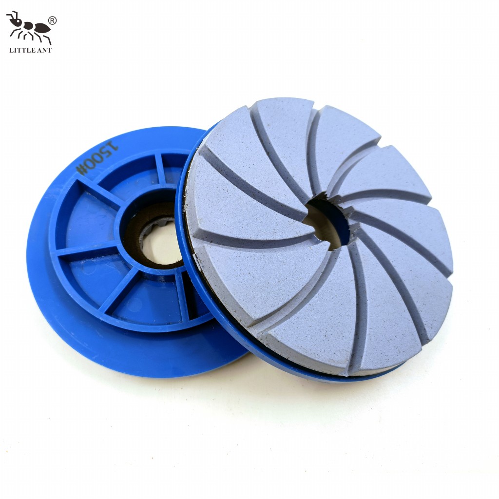 Pad di lucidatura in resina a blocchi di serpella con lumaca con la rinaccia con backer in PVC.