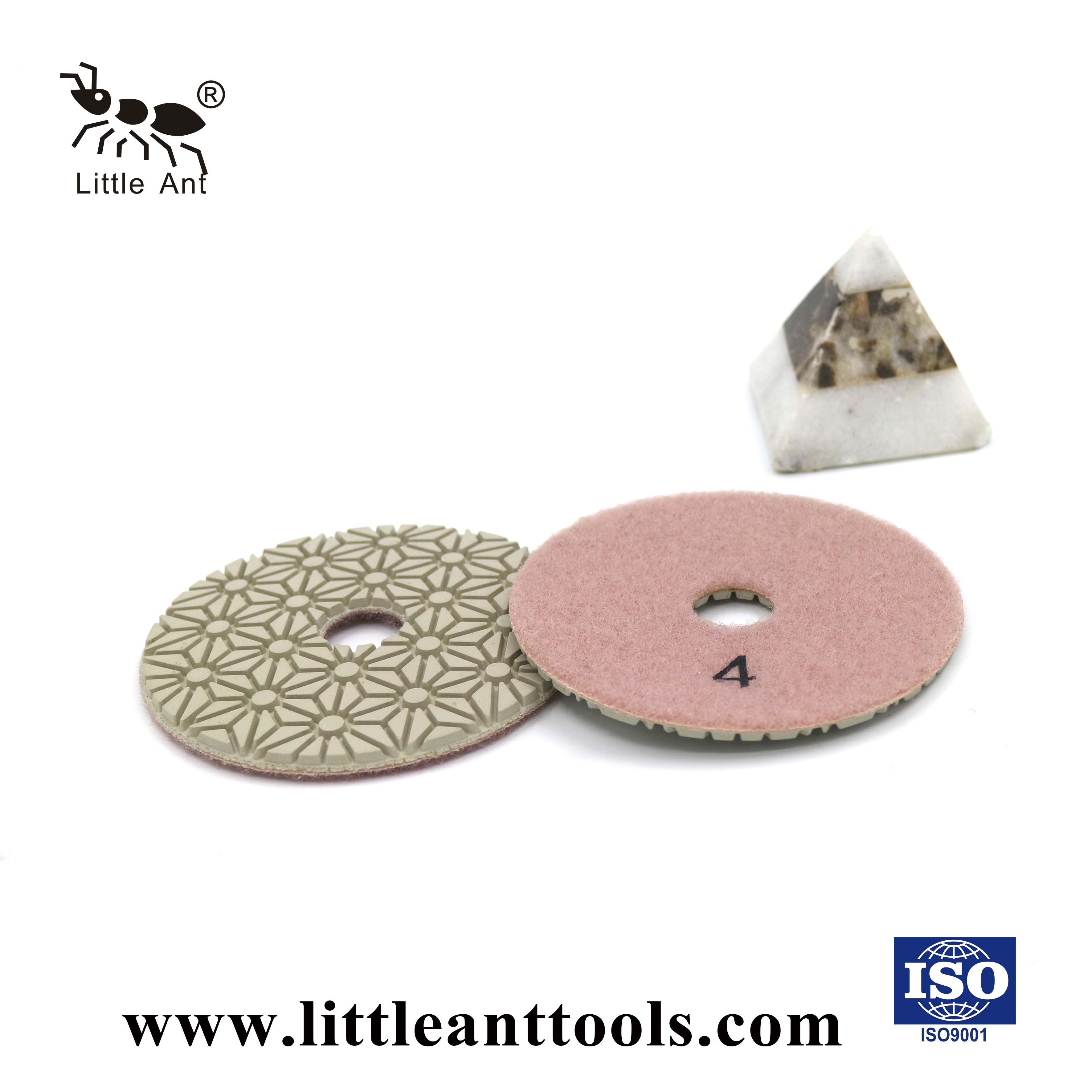 3 o 4 passi pad di lucidatura a umido diamante fiore flessibile per calcestruzzo in calcare in granito in marmo in pietra