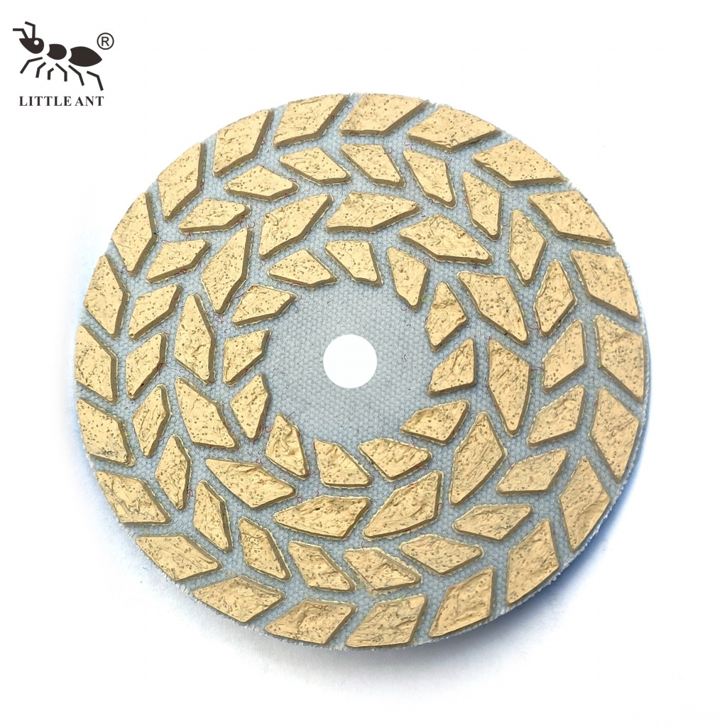 Piccola tampone di lucidatura diamante a secco come orecchio di grano per smerigliatrice portatile lucidatrice in granito in marmo