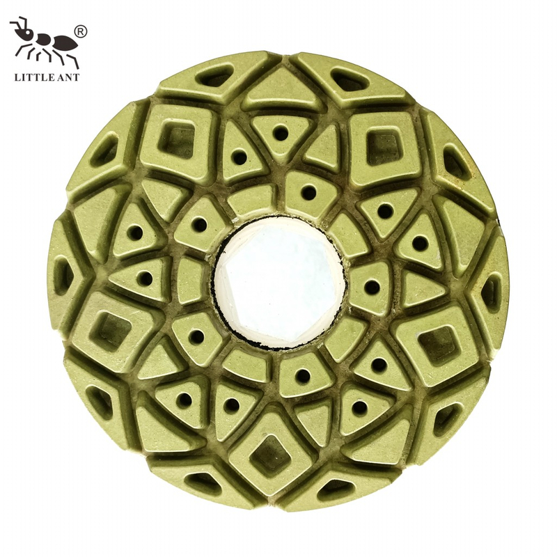 Piccola lumaca con le vezzette da 5 pollici da 125 mm pad di lucidatura del bordo in resina con backer in PVC Granite Marble Terrazzo Quartz