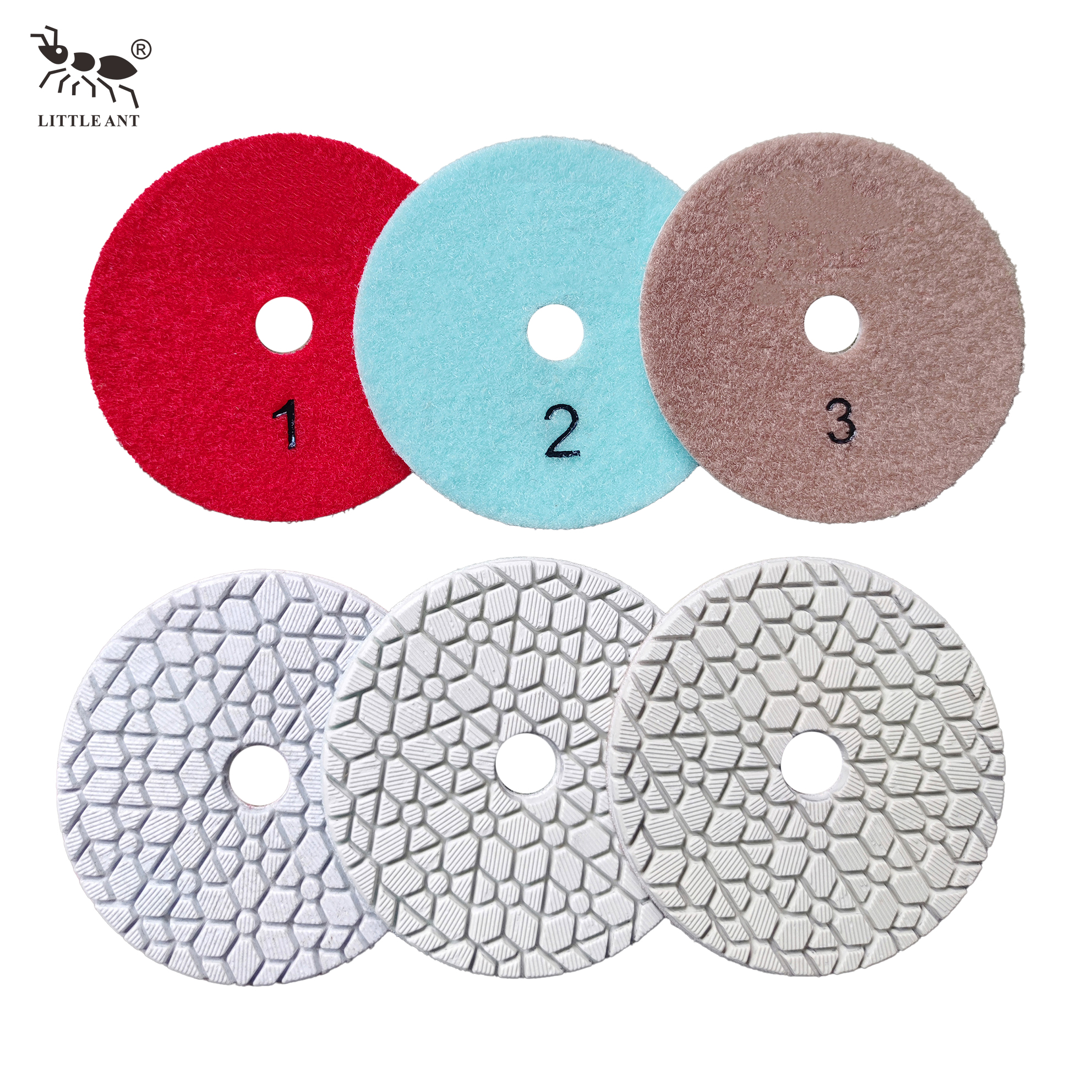 Piccola formica da 3 passi PASCHIO Diamond Wet Polishing Pad flessibile per il cemento calcare in pietra calcarea di granito in marmo in pietra in pietra