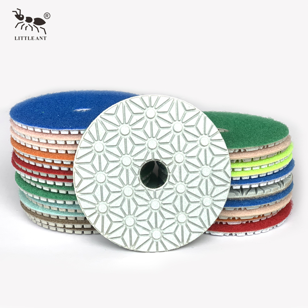 Piccola formica 3 o 4 gradini Modello di fiori Diamond Polishing Wet Polishing Flexible per il granito in marmo di pietra Terrazzo calcare