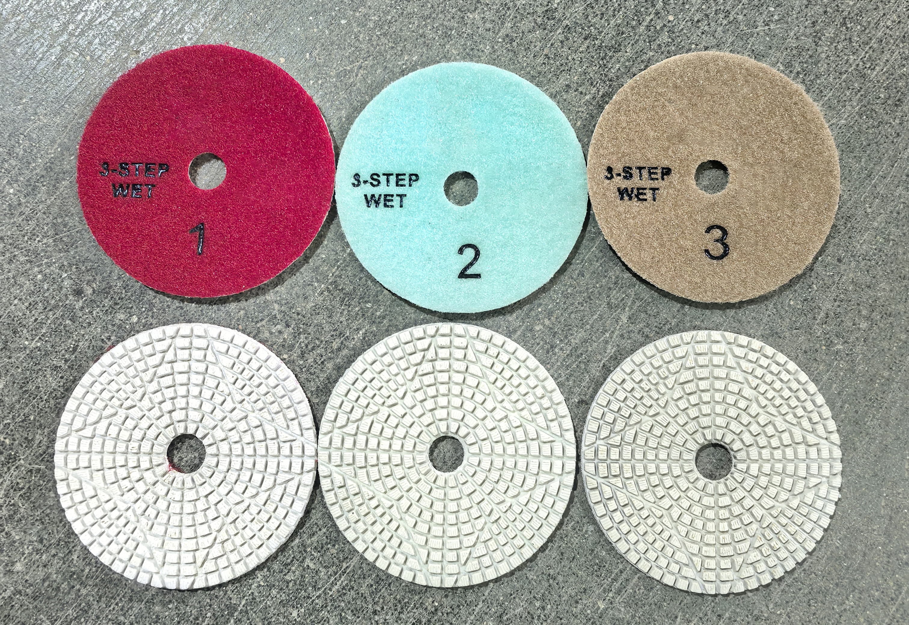 Piccola tampone di lucidatura a 4 punti a 4 punti a 4 punti Diamond Wet Polishing Flexible per Terrazzo in granito in marmo di pietra