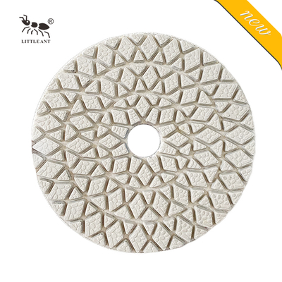 Little Ant Diamond Hybrid 3 Steps Polishing Pad secco e umido flessibile per il granito in marmo di pietra in cemento puro bianco
