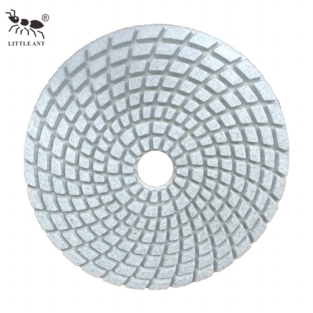 Piccola formica calda Best Spirl Wet Polishing Pad 4 pollici 100 mm in meno di polvere per pietra di cemento