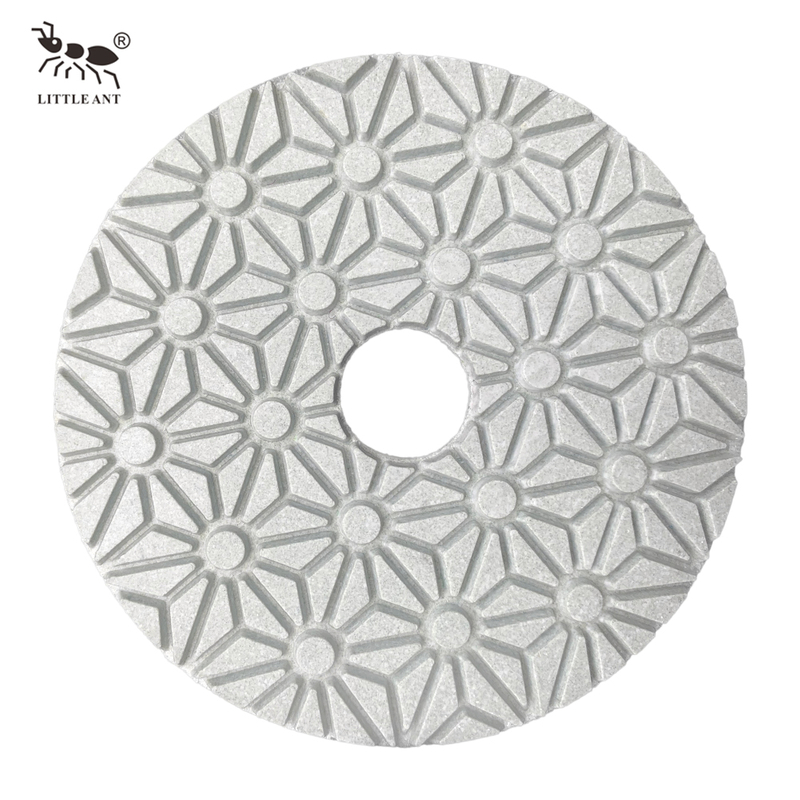 Piccola formica 3 o 4 gradini Modello di fiori Diamond Polishing Wet Polishing Flexible per il granito in marmo di pietra Terrazzo calcare