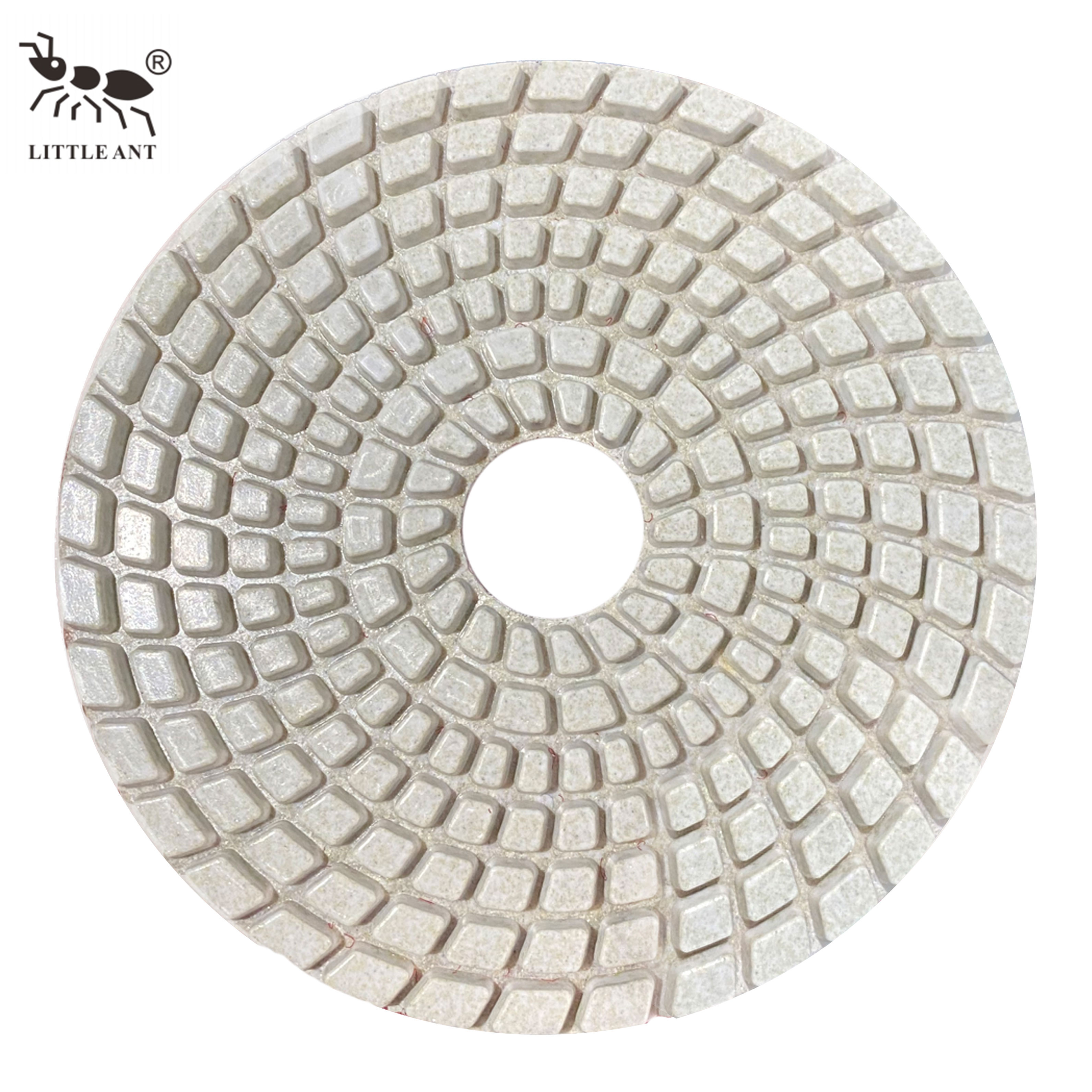 Piccola formica calda Best Spirl Wet Polishing Pad 4 pollici 100 mm in meno di polvere per pietra di cemento