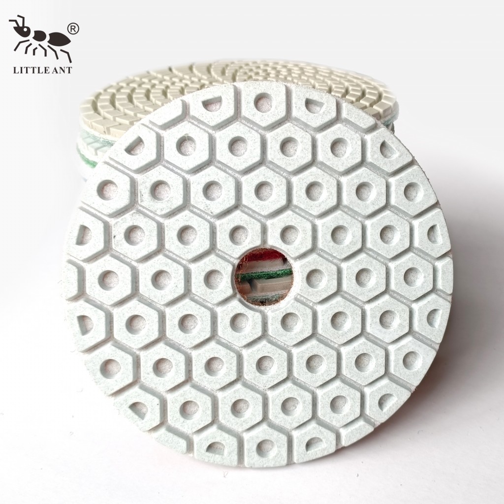 Piccola formica True Color 4 pollch Honeycomb Polishing Wet Polishing per marmo di granito in pietra ingegnerizzato